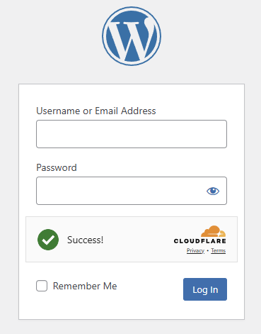 Securing forms on the website - Test the implementation. You should now see the Cloudflare Turnstile widget displayed on the forms.