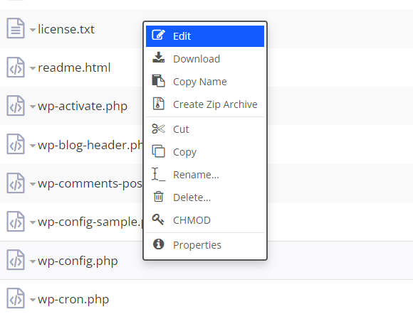 Changing your WordPress URL to a temporary address: Editing the wp-config.php file